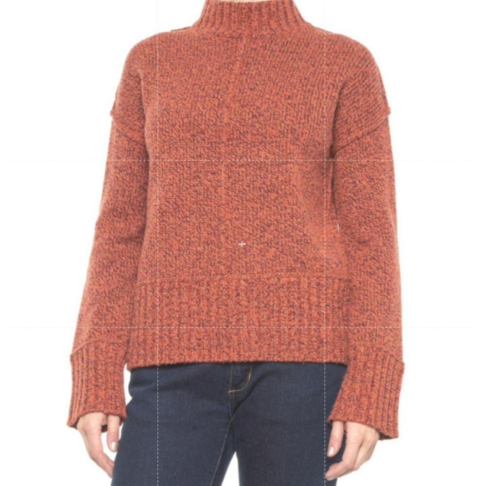 SMARTWOOL Women's Large Bell Meadow Sweater Merino Wool - Ginger Heather